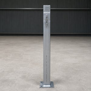 베이스판 용접 기둥 아연 각파이프 75X75 2T 1000mm 울타리 경계 휀스 바리게이트