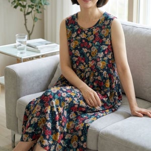 인견원피스 할머니원피스 국산 엄마 나시 홈웨어 여름 동탄미시룩