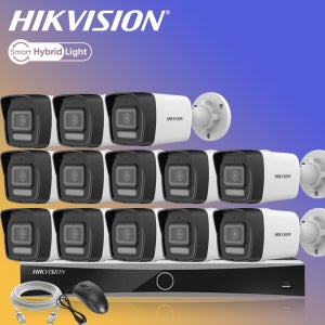 하이크비전 400만화소 AI야간컬러 카메라13대 NVR 가정 홈 IP CCTV자가설치 세트