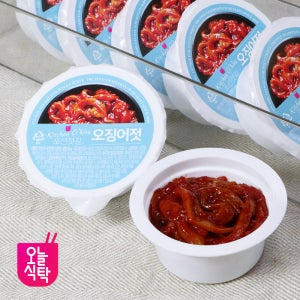 강경 오늘식탁 국내산 오징어젓갈 소포장 포션 젓갈 캠핑 여행 도시락 60g, 5개