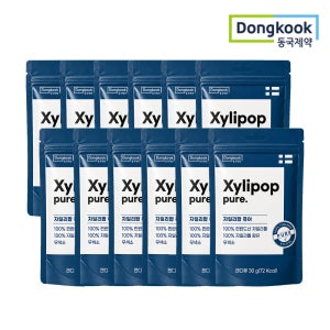 동국제약 자일리톨 무설탕 캔디 자일리팝 사탕 퓨어, 30g, 12개