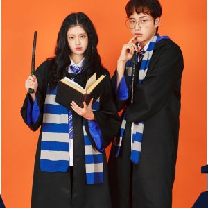 마법사 망토 로브 코스튬 세트 할로윈 축제 졸업사진 코스프레 옷 의상