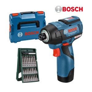 보쉬 충전 임팩트 드라이버 GDR10.8V-EC 충전기+배터리 세트+드라이버비트 25PCS