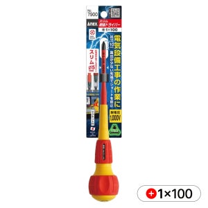 아넥스 7900 십자 +1x100 슬림형 절연 드라이버 100mm 십자드라이버 1000V