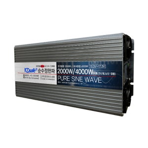 한국형 60Hz 순수정현파 인버터 12V 2000W 납산 리튬 인산철 배터리 범용