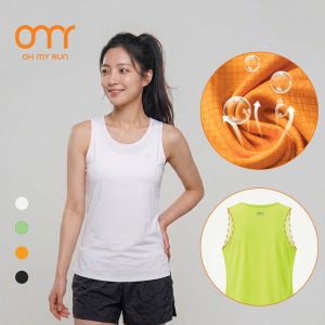 [1+1]여자 러닝 싱글렛 마라톤 나시 민소매 운동복 상의 에어로스펀