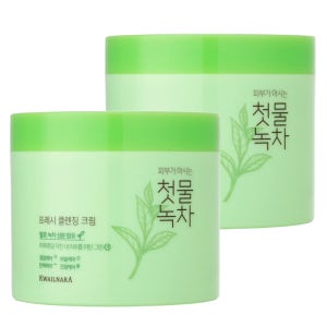 [대용량] 과일나라 첫물녹차 프레시 클렌징 크림 순한 촉촉한 데일리 클렌저 300g 2개