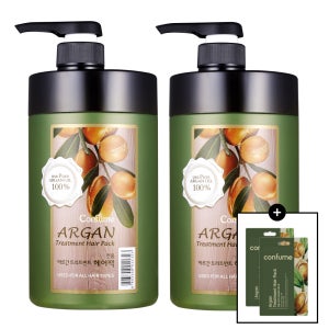 [1+1] 과일나라 아르간 트리트먼트 헤어팩 손상모발 고영양 대용량 1000g (+파우치 2매 증정)