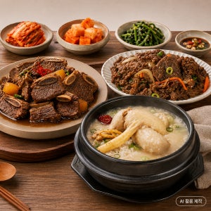 [TBK] 몸보신 세트 인생 삼계탕 2팩+본가 소불고기 2팩+소갈비찜 2팩