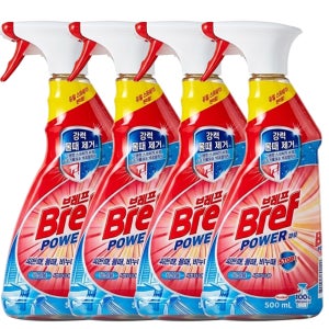 브레프파워 욕실용 세정제 시트러스향 500ml, 4개
