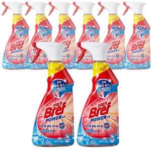 브레프파워 욕실용 세정제 시트러스향 500ml, 8개