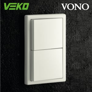 베코 보노 스위치 매트크림 2구 전기 전등 방 스위치커버 벽 유럽형 VEKO VONO
