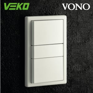 베코 보노 스위치 매트크림 3구 전기 전등 방 스위치커버 벽 유럽형 VEKO VONO