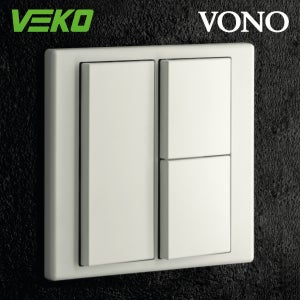 베코 보노 스위치 매트크림 3구 정사각 전기전등 방 스위치커버 벽 유럽형 VEKO VONO