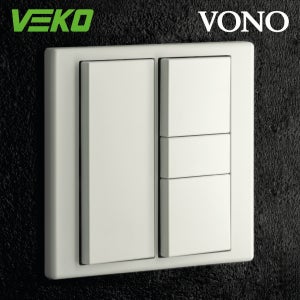 베코 보노 스위치 매트크림 4구 정사각 1+3 전기전등 방 커버 벽 유럽 VEKO VONO