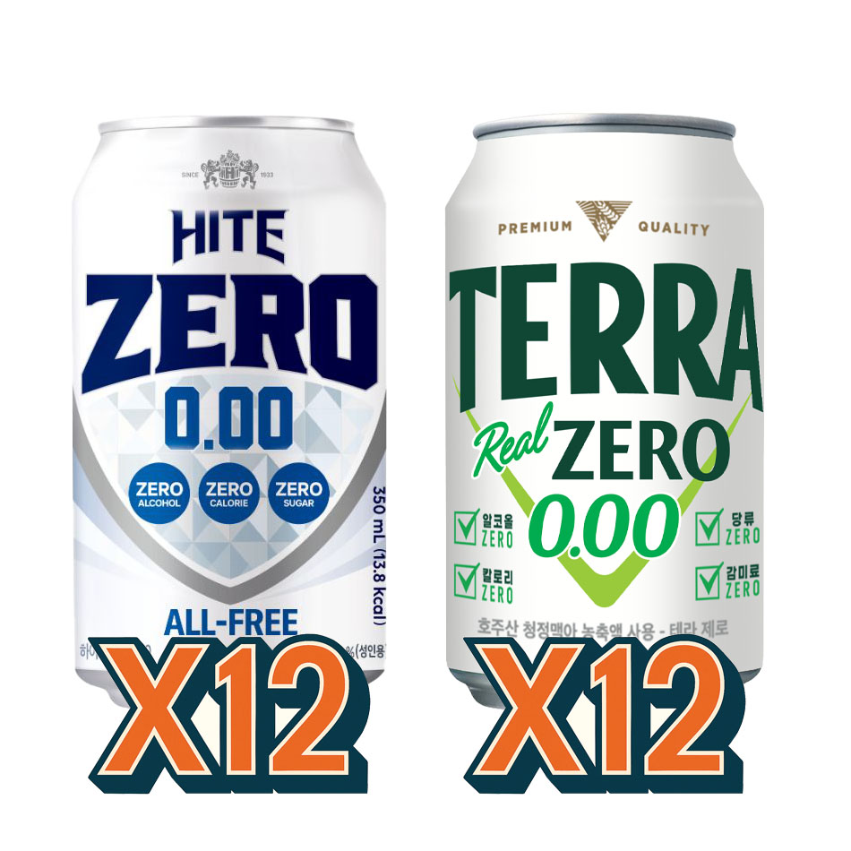 [무알콜맥주] 하이트제로 350ml 72캔 / 테라제로 350ml 72캔 (41,580원~) (무료)