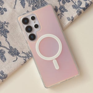 오로라 홀로그램 슬림 하드 케이스 매트 그라데이션, 갤럭시S23 울트라