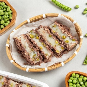 싸리재 완두콩 팥시루떡 240g 국산 유기농 찹쌀 햇완두콩 아침식사대용