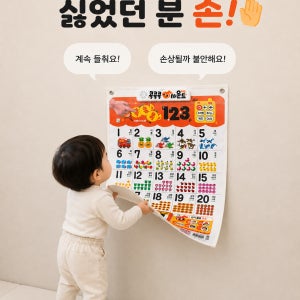 아빠차트 NS6-Plus 콕콕콕 사운드벽보 포스터수납 A2 유아포스터 세계지도 투명창 포캣