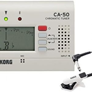 코르그 KORG 크로매틱 튜너 CA50+콘택트마이크 CM300WHBK 세트