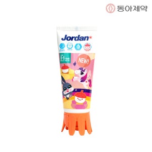 조르단 유아/어린이치약 뉴스텝1 열대과일향 90g 1개입(패키지 랜덤) / 저불소 비타민E함유