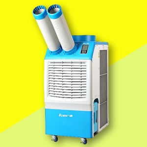 웰템 WPC-5000PD 산업용에어컨 코끼리 이동식에어컨 업소용 공업 아이센 2구