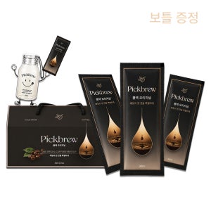 [픽플로우] 특허받은 맥반석 로스팅 / 콜드브루 픽브루 블랙 오리지널 (파우치형) 30ml X 31포 (HACCP인증) 보틀증정