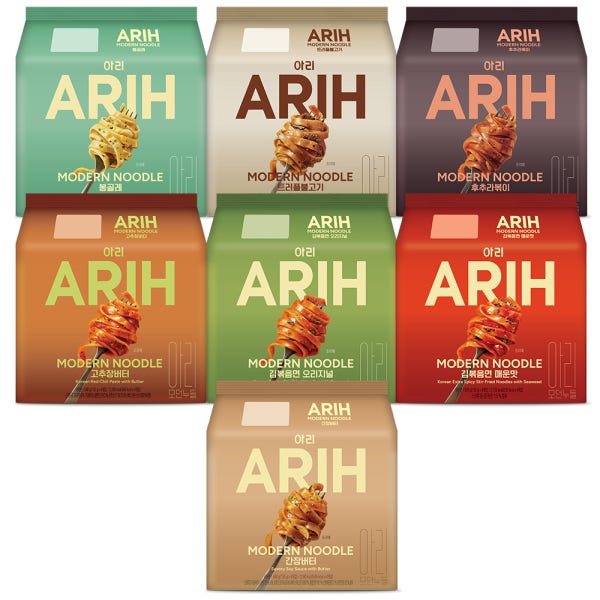 아리 ARIH 모던누들 봉지라면 4개입+4개입