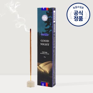나그참파코리아 프리미엄 퍼퓸 천연 인센스 스틱 실내방향제 굿나잇, 25g, 1개