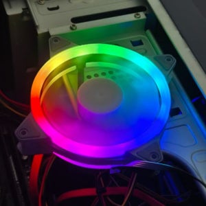 COMS LED 레인보우 쿨링팬 PC 본체 케이스 DC12V 120MM 쿨러 4핀 냉각펜