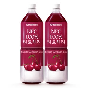 참앤들황토농원 NFC 100% 타트체리 주스 착즙 원액 1L, 2개