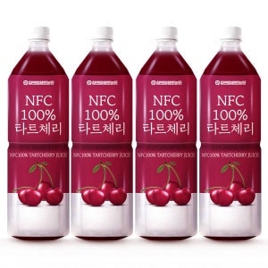 참앤들황토농원 NFC 100% 타트체리 주스 착즙 원액 1L, 4개
