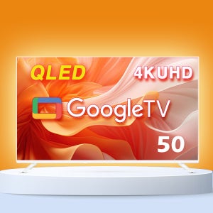 QLED 스마트50UHD 127cm 구글5.0 화이트색상 제주도 중소기업TV 당일설치해드림