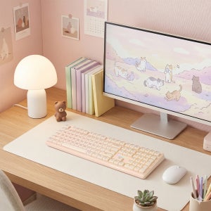 긱스타 파운데이션 유선 사무용 키보드 풀배열 저소음 USB-C 21N 뉴트럴 아이보리, 멤브레인