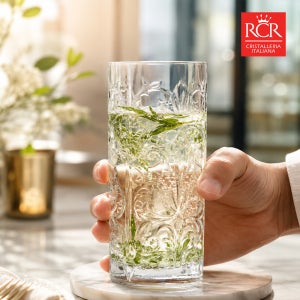 RCR 타투 크리스탈 하이볼잔 370ml 6P 세트 유리컵 양주잔