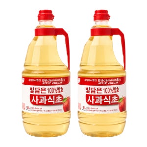 빛담은 사과 식초 대용량 주방용 발효 비니거 1.8L, 2개
