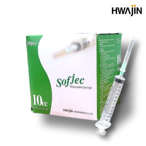 [폭탄세일] HLB 화진 일회용 멸균주사기 10cc 18G 1 1/2 응급용품 의료용