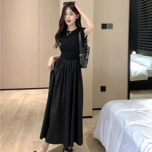 26SS 로맨틱 플리츠 원피스 단체외출룩 심플한 디자인 무릎길이 파티원피스