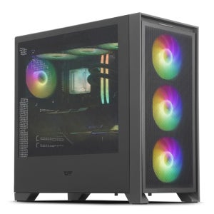 다크플래쉬 강화유리 PC 본체 매쉬 케이스 DRX90 AERO RGB 블랙