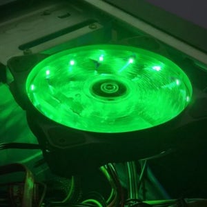 COMS LED 그린 쿨링팬 데스크탑 PC 본체 케이스 DC12V 120MM 쿨러 4핀 냉각펜