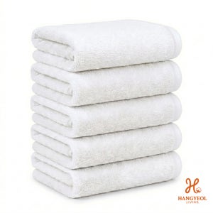 호텔 수건 코마사 170g, 30수 화이트, 5장