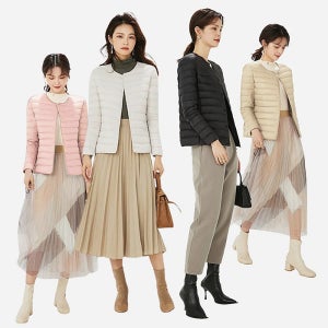 경량패딩 여성 오리털 슬림 패딩점퍼 4컬러 봄가을