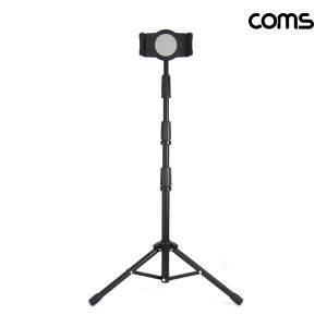Coms 태블릿 삼각대 3단 높이조절 접이식 360도 회전 거치대 스탠드 파우치 BF559