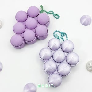 포도 클리커 키링 키캡키링 딸깍이 3D프린팅 과일 열쇠고리 컬러 2종 축 8개 선택