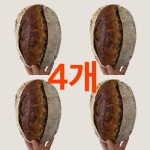통밀 사워도우 4개 / 천연발효 깜빠뉴 비건 식사빵 천연발효 무설탕 노버터 노계란 건강빵
