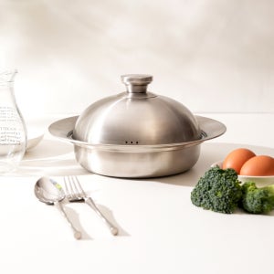 인블룸 스텐304 돔형 멀티 찜기 찜솥 세트 냄비 스티머 소 대