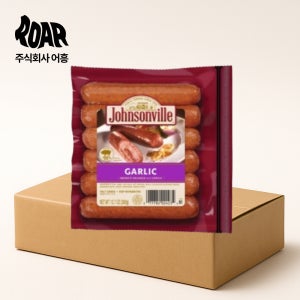 쟌슨빌 갈릭 스모크 소시지 1box (360g x 12봉) 간식 반찬 잔슨빌 소세지