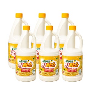 순담 레몬 향락스 2L x 6개-12L 표백 세제 세정제 레몬향