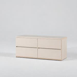 두리앳가구 노엘 속깊은 서랍장 1200mm, 2단, 샌드베이지