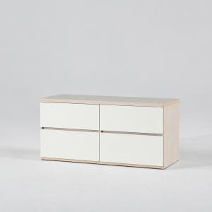 두리앳가구 노엘 속깊은 서랍장 1200mm, 2단, 크림베이지